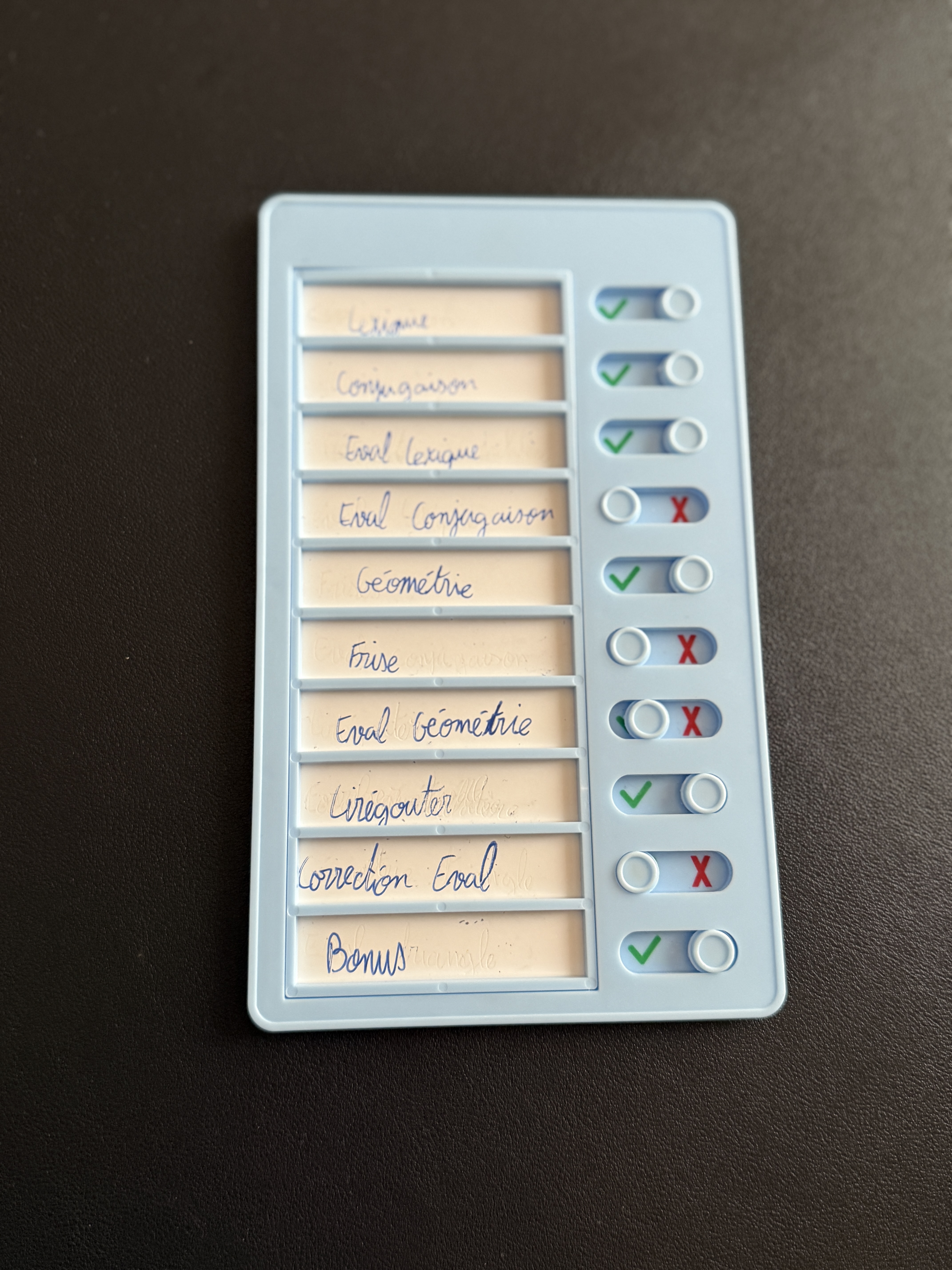 TODO liste plastique